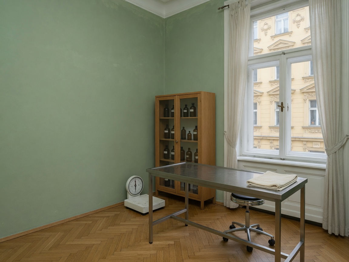 Behandlungsraum der Praxis mit Untersuchungstisch